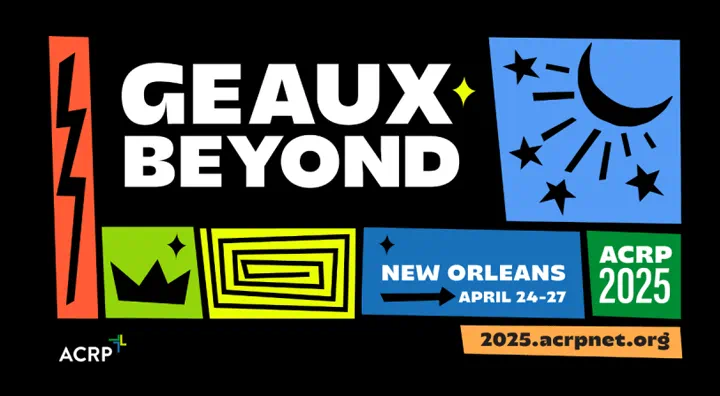 Geaux Beyond：ACRP 2025 活动标志
